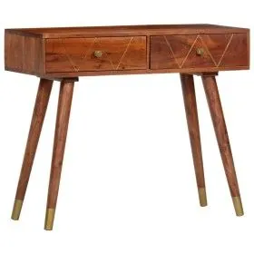 Solid acacia wood console table 90x35x76 cm by vidaXL, Side tables - Ref: Foro24-286174, Price: 148,73 €, Discount: %