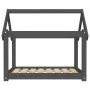 Cama para perros madera maciza de pino gris 81x60x70 cm de vidaXL, Camas para perros - Ref: Foro24-822209, Precio: 48,29 €, D...