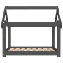 Hundebett aus massivem, grauem Kiefernholz, 81 x 60 x 70 cm von vidaXL, Betten für Hunde - Ref: Foro24-822209, Preis: 48,29 €...