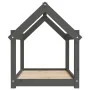 Cama para perros madera maciza de pino gris 81x60x70 cm de vidaXL, Camas para perros - Ref: Foro24-822209, Precio: 48,29 €, D...
