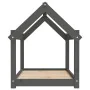Hundebett aus massivem, grauem Kiefernholz, 81 x 60 x 70 cm von vidaXL, Betten für Hunde - Ref: Foro24-822209, Preis: 48,29 €...