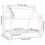 Cama para perros madera maciza de pino gris 81x60x70 cm de vidaXL, Camas para perros - Ref: Foro24-822209, Precio: 48,29 €, D...