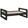Bett für Hunde aus massiver schwarzer Kiefer 75,5x55,5x28 cm von vidaXL, Betten für Hunde - Ref: Foro24-821481, Preis: 46,89 ...