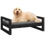 Cama para perros madera maciza de pino negro 75,5x55,5x28 cm by vidaXL, Beds for dogs - Ref: Foro24-821481, Price: 47,37 €, D...