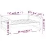 Bett für Hunde aus massiver schwarzer Kiefer 75,5x55,5x28 cm von vidaXL, Betten für Hunde - Ref: Foro24-821481, Preis: 46,89 ...