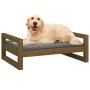 Solid pine wood dog bed honey brown 75.5x55.5x28 cm by vidaXL, Beds for dogs - Ref: Foro24-821480, Price: 55,85 €, Discount: %
