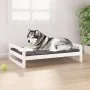 Bett für Hunde aus massiver Kiefer in Weiß 105,5x75,5x28 cm von vidaXL, Betten für Hunde - Ref: Foro24-821488, Preis: 79,27 €...