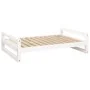 Bett für Hunde aus massiver Kiefer in Weiß 105,5x75,5x28 cm von vidaXL, Betten für Hunde - Ref: Foro24-821488, Preis: 79,27 €...