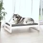 Bett für Hunde aus massiver Kiefer in Weiß 105,5x75,5x28 cm von vidaXL, Betten für Hunde - Ref: Foro24-821488, Preis: 79,27 €...