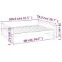 Bett für Hunde aus massiver Kiefer in Weiß 105,5x75,5x28 cm von vidaXL, Betten für Hunde - Ref: Foro24-821488, Preis: 79,27 €...