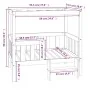 Hundebett aus massivem Kiefernholz, honigbraun, 95,5 x 73,5 x 90 cm von vidaXL, Betten für Hunde - Ref: Foro24-822385, Preis:...