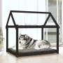 Cama para perros madera maciza de pino negro 111x80x100 cm de vidaXL, Camas para perros - Ref: Foro24-822221, Precio: 74,81 €...