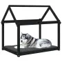 Cama para perros madera maciza de pino negro 111x80x100 cm de vidaXL, Camas para perros - Ref: Foro24-822221, Precio: 74,81 €...