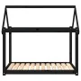 Cama para perros madera maciza de pino negro 111x80x100 cm de vidaXL, Camas para perros - Ref: Foro24-822221, Precio: 74,81 €...