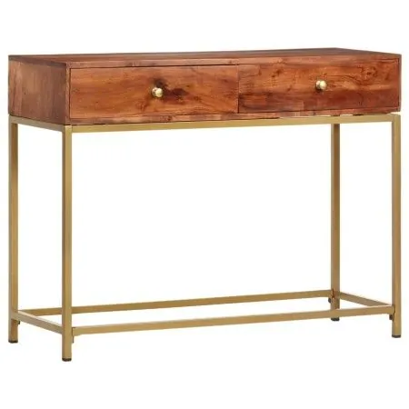 Mesa consola de madera maciza de acacia 100x35x76 cm de vidaXL, Mesas auxiliares - Ref: Foro24-286175, Precio: 143,81 €, Desc...