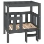 Dog bed solid gray pine wood 65.5x43x70 cm by vidaXL, Beds for dogs - Ref: Foro24-822374, Price: 66,80 €, Discount: %
