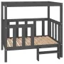 Massivholz Kiefer Hundebett grau 105,5x83,5x100 cm von vidaXL, Betten für Hunde - Ref: Foro24-822389, Preis: 102,63 €, Rabatt: %