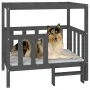 Massivholz Kiefer Hundebett grau 105,5x83,5x100 cm von vidaXL, Betten für Hunde - Ref: Foro24-822389, Preis: 102,63 €, Rabatt: %
