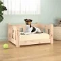 Cama para perros madera maciza de pino 55,5x45,5x28 cm de vidaXL, Camas para perros - Ref: Foro24-833251, Precio: 34,87 €, De...