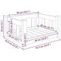 Cama para perros madera maciza de pino 55,5x45,5x28 cm de vidaXL, Camas para perros - Ref: Foro24-833251, Precio: 34,87 €, De...