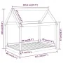 Cama para perros madera maciza de pino blanco 111x80x100 cm de vidaXL, Camas para perros - Ref: Foro24-822218, Precio: 101,16...