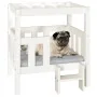 Bett für Hunde aus massiver Kiefer in Weiß 65,5x43x70 cm von vidaXL, Betten für Hunde - Ref: Foro24-822373, Preis: 81,41 €, R...