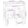 Bett für Hunde aus massiver Kiefer in Weiß 65,5x43x70 cm von vidaXL, Betten für Hunde - Ref: Foro24-822373, Preis: 81,41 €, R...
