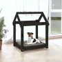 Cama para perros madera maciza de pino negro 61x50x70 cm de vidaXL, Camas para perros - Ref: Foro24-822201, Precio: 40,58 €, ...