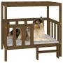 Massives Kiefernholzbett für Hunde in Honigbraun, 105,5x83,5x100 cm. von vidaXL, Betten für Hunde - Ref: Foro24-822390, Preis...