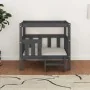 Cama para perros madera maciza de pino gris 75,5x63,5x70 cm de vidaXL, Camas para perros - Ref: Foro24-822379, Precio: 77,52 ...