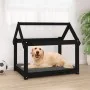 Solid black pine wood dog bed 81x60x70 cm by vidaXL, Beds for dogs - Ref: Foro24-822211, Price: 53,57 €, Discount: %