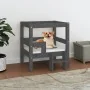 Dog bed solid gray pine wood 55.5x53.5x60 cm by vidaXL, Beds for dogs - Ref: Foro24-822369, Price: 54,49 €, Discount: %