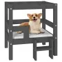 Dog bed solid gray pine wood 55.5x53.5x60 cm by vidaXL, Beds for dogs - Ref: Foro24-822369, Price: 54,49 €, Discount: %