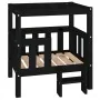 Hundebett aus massivem schwarzem Kiefernholz, 65,5 x 43 x 70 cm von vidaXL, Betten für Hunde - Ref: Foro24-822376, Preis: 81,...