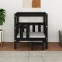 Hundebett aus massivem schwarzem Kiefernholz, 65,5 x 43 x 70 cm von vidaXL, Betten für Hunde - Ref: Foro24-822376, Preis: 81,...