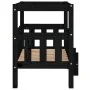Hundebett aus massivem schwarzem Kiefernholz, 65,5 x 43 x 70 cm von vidaXL, Betten für Hunde - Ref: Foro24-822376, Preis: 81,...