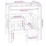 Hundebett aus massivem schwarzem Kiefernholz, 65,5 x 43 x 70 cm von vidaXL, Betten für Hunde - Ref: Foro24-822376, Preis: 81,...