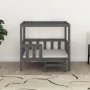 Cama para perros madera maciza de pino gris 95,5x73,5x90 cm de vidaXL, Camas para perros - Ref: Foro24-822384, Precio: 102,66...