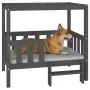 Cama para perros madera maciza de pino gris 95,5x73,5x90 cm de vidaXL, Camas para perros - Ref: Foro24-822384, Precio: 102,66...