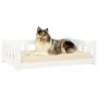 Dog bed solid white pine wood 95.5x65.5x28 cm by vidaXL, Beds for dogs - Ref: Foro24-833256, Price: 64,87 €, Discount: %