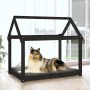 Hundebett aus massivem schwarzem Kiefernholz, 101 x 70 x 90 cm von vidaXL, Betten für Hunde - Ref: Foro24-822216, Preis: 72,6...