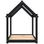 Hundebett aus massivem schwarzem Kiefernholz, 101 x 70 x 90 cm von vidaXL, Betten für Hunde - Ref: Foro24-822216, Preis: 72,6...