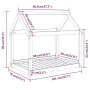 Hundebett aus massivem schwarzem Kiefernholz, 101 x 70 x 90 cm von vidaXL, Betten für Hunde - Ref: Foro24-822216, Preis: 72,6...