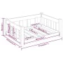 Cama para perros madera maciza de pino 75,5x55,5x28 cm by vidaXL, Beds for dogs - Ref: Foro24-833253, Price: 52,84 €, Discoun...