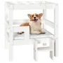 Hundebett aus massivem Kiefernholz weiß 55,5x53,5x60 cm von vidaXL, Betten für Hunde - Ref: Foro24-822368, Preis: 66,25 €, Ra...