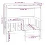 Cama para perros madera maciza de pino negro 95,5x73,5x90 cm by vidaXL, Beds for dogs - Ref: Foro24-822386, Price: 97,37 €, D...
