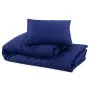 Marineblaues Bettwäsche-Set aus heller Mikrofaser, 135 x 200 cm von vidaXL, Bettbezüge - Ref: Foro24-136006, Preis: 27,88 €, ...