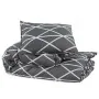 Graue Baumwolle Bettbezug Set 155x220 cm von vidaXL, Bettbezüge - Ref: Foro24-136055, Preis: 31,22 €, Rabatt: %