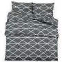 Gray cotton duvet cover set 140x200 cm by vidaXL, Duvet covers - Ref: Foro24-136049, Price: 23,79 €, Discount: %