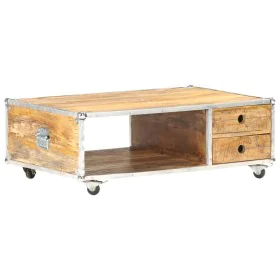 Massiver Couchtisch aus rohem Mangoholz, 89 x 59 x 33 cm von vidaXL, Couchtisch - Ref: Foro24-323408, Preis: 130,51 €, Rabatt: %